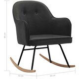  Stolica za ljuljanje tamnosiva baršunasta | shoptok.hr