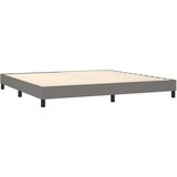  Krevet box spring s madracem LED tamnosivi 200x200 cm tkanina | shoptok.hr