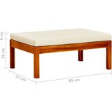 vidaXL Vrtni stolček za noge 2 kosa trden akacijev les | Shoptok.si