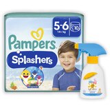 Pampers, Seba pampers splashers pelene za kupanje, veličina 5-6, 14+ kg, 10 komada + seba sun baby sprej, spf 50, 200ml