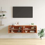  Ormar za Zid s policom Zidne 2 pcs Vosak smeđa 60 x 30 x 30 cm | shoptok.hr