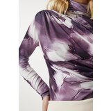  Women's Damson Draped High Neck Sandy Blouse | Shoptok.si