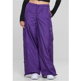 Urban Classics Women's Ripstop Double Cargo Pants - Purple Cene