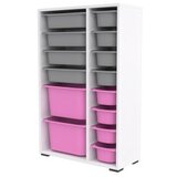 Hanah home višenamenska polica rine 2D4K8U white grey pink | ePonuda.com