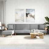 vidaXL Raztegljiv kavč L oblike svetlo siv 279x140x70 cm tkanina Cene