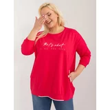 Fashion Hunters Red loose-fitting cotton blouse plus size