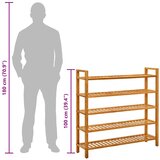  Stalak za obuću s 5 polica 100x27x100 cm od masivne hrastovine | shoptok.hr