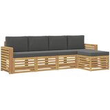  Set vanjskih sofa 5 pcs Bijela i antracit 257 x 122,5 x 73 cm | shoptok.hr