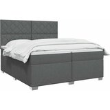  Boxspring krevet s madracem Tamnosiva 200 x 200 cm Tkanina | shoptok.hr