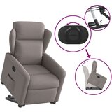  Naslonjač na podizanje od tkanine smeđesivi | shoptok.hr