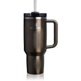 Stanley Quencher H2.O FlowState™ Fluted Tumbler tumbler sa slamkom od nehrđajućeg čelika veliki Gunmetal Shine 1180 ml | shoptok.hr