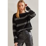 Bianco Lucci Women's Crew Neck Patterned Knitwear Sweater Cijene