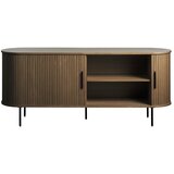 Unique Furniture Smeđa komoda u dekoru hrasta s kliznim vratima 180x76x45 cm Nola – | shoptok.hr
