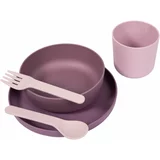 Bo Jungle Tableware Set komplet pribora za jelo za djecu Pink/Purple 5 kom
