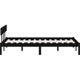  Posteljni okvir črn iz trdne borovine 140x190 cm, (20906214) | Shoptok.si