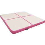  Napihljiva gimnastična podloga s tlačilko 200x200x20 cm roza | Shoptok.si