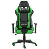 vidaXL Okretna igraća stolica zelena PVC | shoptok.hr