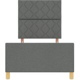  Krevetna konstrukcija Tamno siva 90 x 200 cm tkanina | shoptok.hr