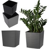 KADAX cvetlični lonec, cvetlični lonec, 40 cm, siv plastični pokrov, z vložkom, (5000353315) Slike