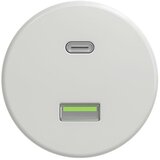 Kliklap - Retro USB utičnica A+C bez okvira, keramička bela | Eponuda.com