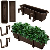 KADAX Balkonski cvetlični lonec, cvetlični lonec 60 cm, ročaji, stojalo, balkonska ograja, (5000346034) | Shoptok.si