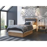 Modern Living Postelja Twenty, Barva Hrasta, Barva Grafita, 90x200cm | Shoptok.si