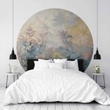  Okrugla fototapeta - Tapestry pattern with colourful flowers 140x140 | shoptok.hr