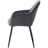 Unique Furniture Sive baršunaste blagovaonske stolice u setu s naslonima za ruke 2 kom Nolan Square – | shoptok.hr