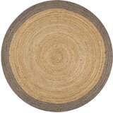  Ručno rađeni tepih od jute sa sivim rubom 150 cm | shoptok.hr