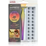 Kiss imPRESS Press-on Falsies šopaste lepilne trepalnice z vozličkom 01 Natural 20 kos