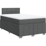 Maison Chic Box spring postelja - Vzmetna postelja z vzmetnico temno siva 120x200 cm blago SL11489, (21902534) | Shoptok.si