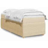  Krevet s oprugama i madracem krem 100 x 200 cm od tkanine | shoptok.hr