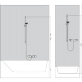 Hansgrohe Croma 100 tuš set Vario sa posudom za sapun 65cm 27772000 | ePonuda.com