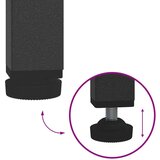 vidaXL Kuhinjski set za pohranu s policom s pohranom s vratima Podesiva 2 pcs Crna 150 x 50 x 92 cm | shoptok.hr