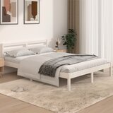 Furnova Posteljni okvir iz trdne borovine 140x190 cm bel, (21938021) Cene