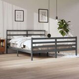  Za krevet od masivne borovine sivi 200 x 200 cm | shoptok.hr