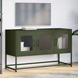 vidaXL TV omarica olivno zelena 100,5x39x60,5 cm Hladno valjano jeklo | Shoptok.si