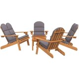  5-dijelna vrtna garnitura Adirondack od masivnog drva bagrema | shoptok.hr