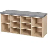 Drveni cipelarnik sa jastukom za sedenje KSP15920 103x48x29,5cm smeđi