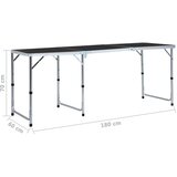  Sklopivi stol za kampiranje sivi aluminijski 180 x 60 cm | shoptok.hr
