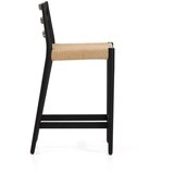 Kave Home Črn/v naravni barvi barski stol iz masivnega hrasta (višina sedeža 65 cm) Analy – | Shoptok.si