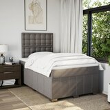  Krevet s oprugama i madracem smeđesivi 120 x 200 cm od tkanine | shoptok.hr