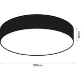 LED plafonsko svetlo LED/300W/230V 3000/4000/6500K prečnik 120 cm crna | Eponuda.com