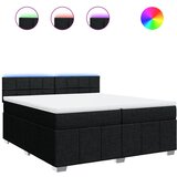Maison Chic Box spring postelja - Vzmetna postelja z vzmetnico črn 200x200 cm blago SL18320, (21881490) | Shoptok.si