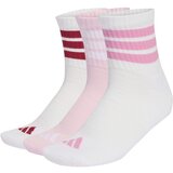 Adidas Čarape 3S Ess C Mid 3P KC9616, 3 para, Bele i roze Cene