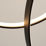 Thoro Črna aluminijasta LED viseča svetilka RIO &amp;ndash; Slike