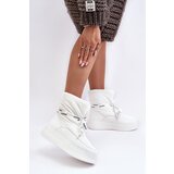 Boto Women's Snow Boots With Decorative Lacing White Siracna | Shoptok.si