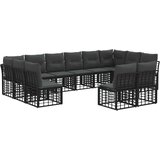  Set vanjskih sofa Crna i tamno siva Poliester - Crna i tamno siva bez stola | shoptok.hr