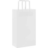  Papirnate vrećice 250 kom s ručkama bijele 21x11x36 cm | Eponuda.com