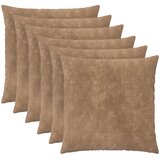  Presvlaka za jastuk 6 pcs HEERLEN Sivosmeđa 65 x 65 cm | shoptok.hr
